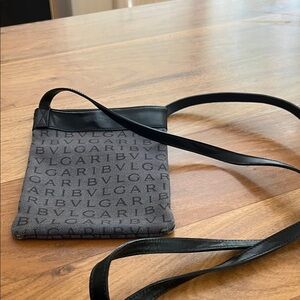 Bulgari Black and Gray Designer Bag